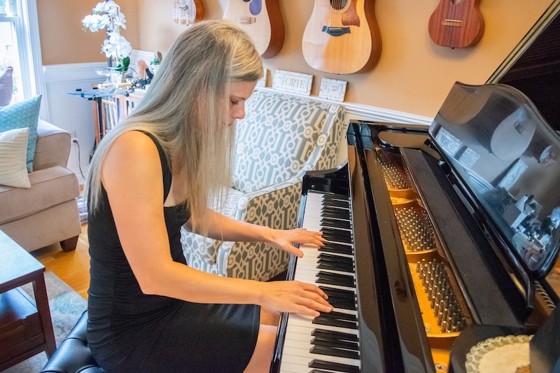 Christine Chan playing piano